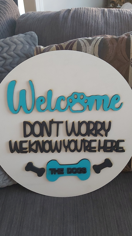18" Dog Welcome DOOR sign thumbnail