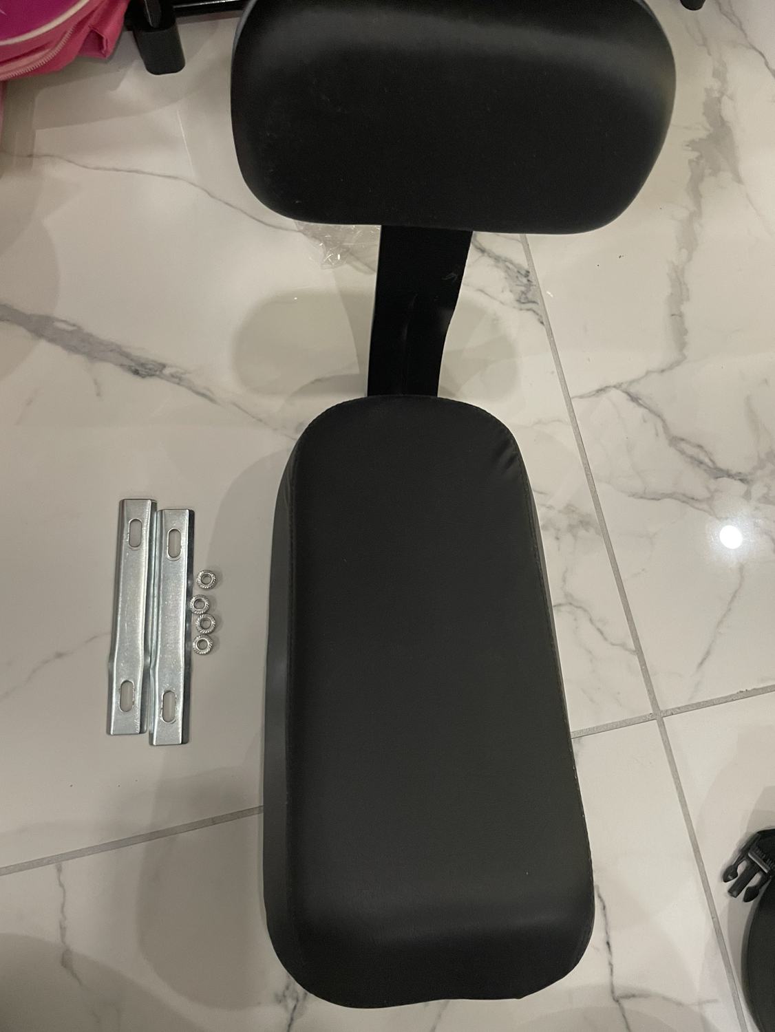 Bike rear seat with back rest