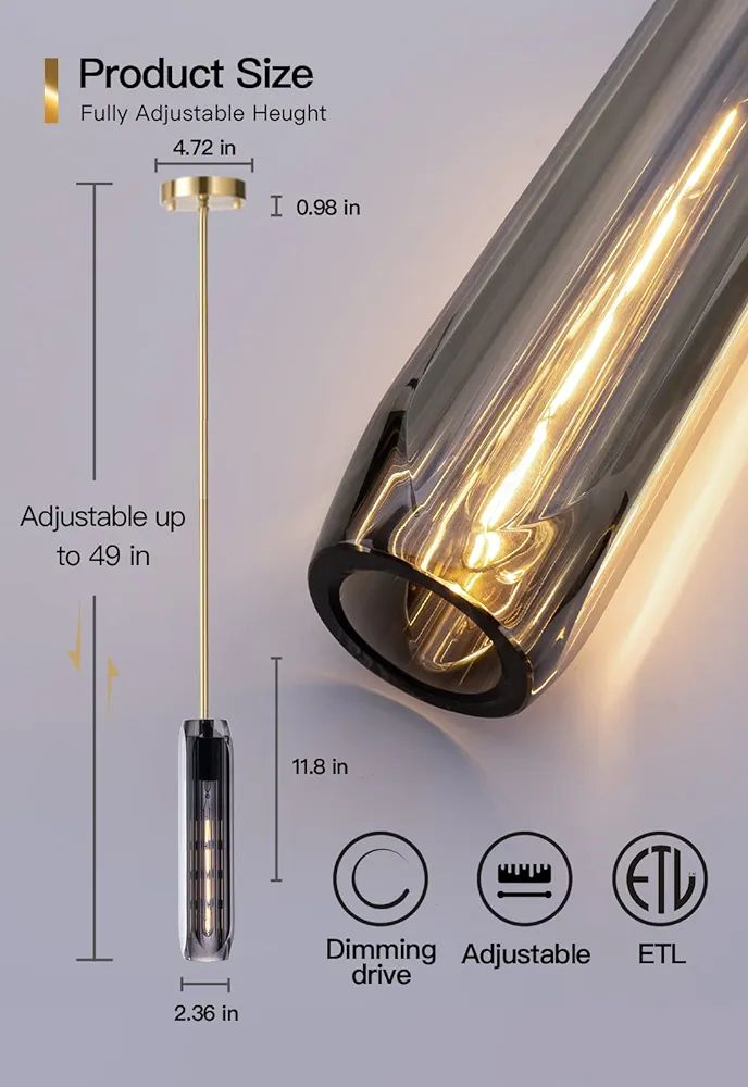 Amico Modern Crystal Pendant Light Fixture