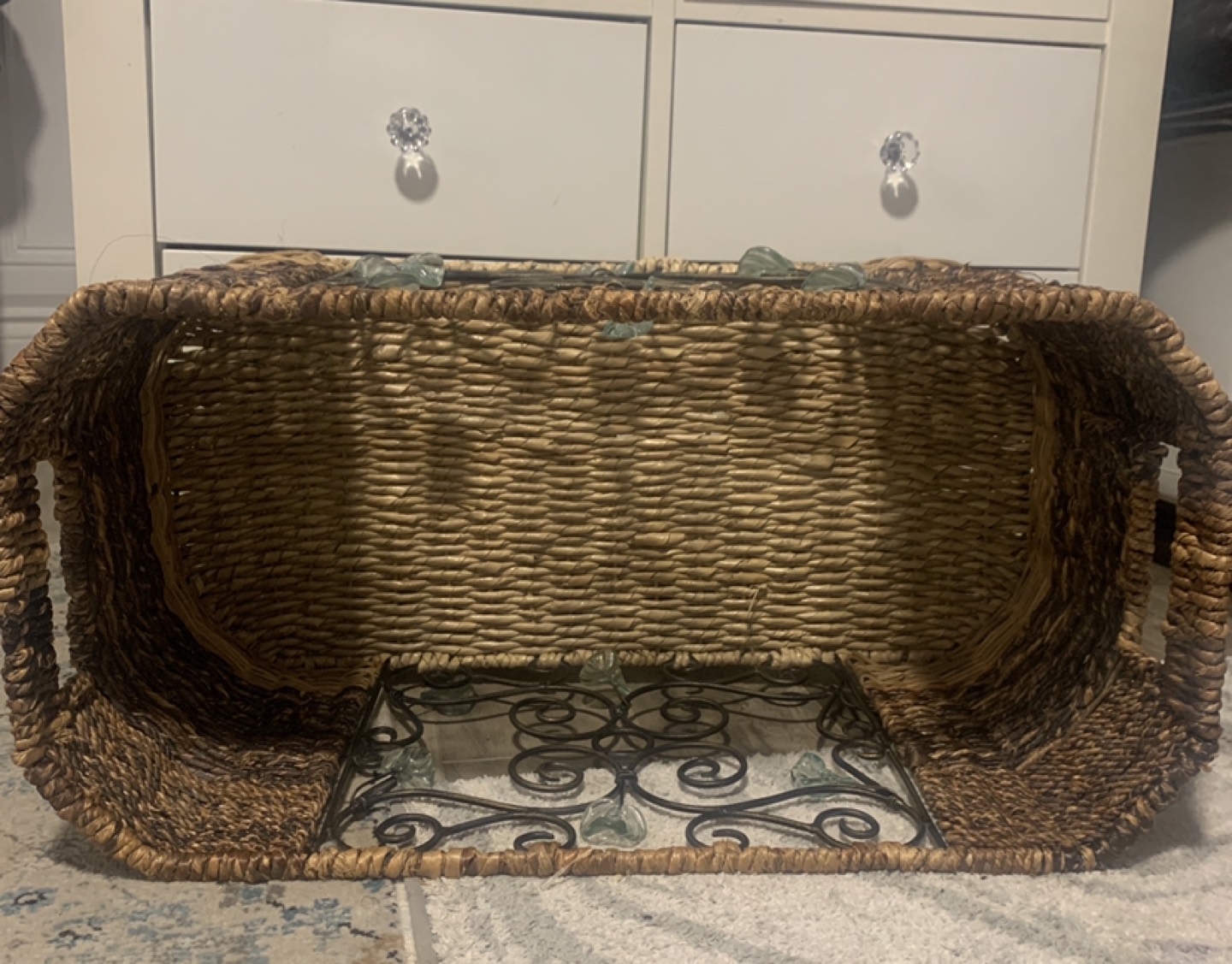 Wicker & Metal Storage Basket image indicator(4)