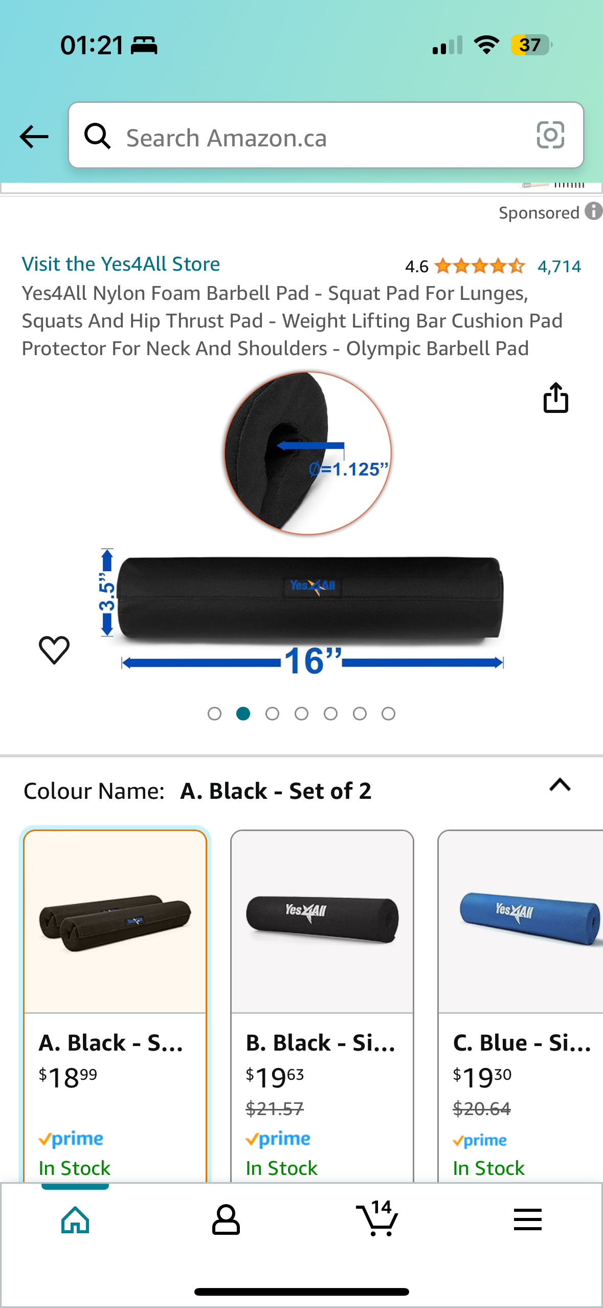 Barbell Pad x 2 bar cushion pad protector for neck image indicator(6)