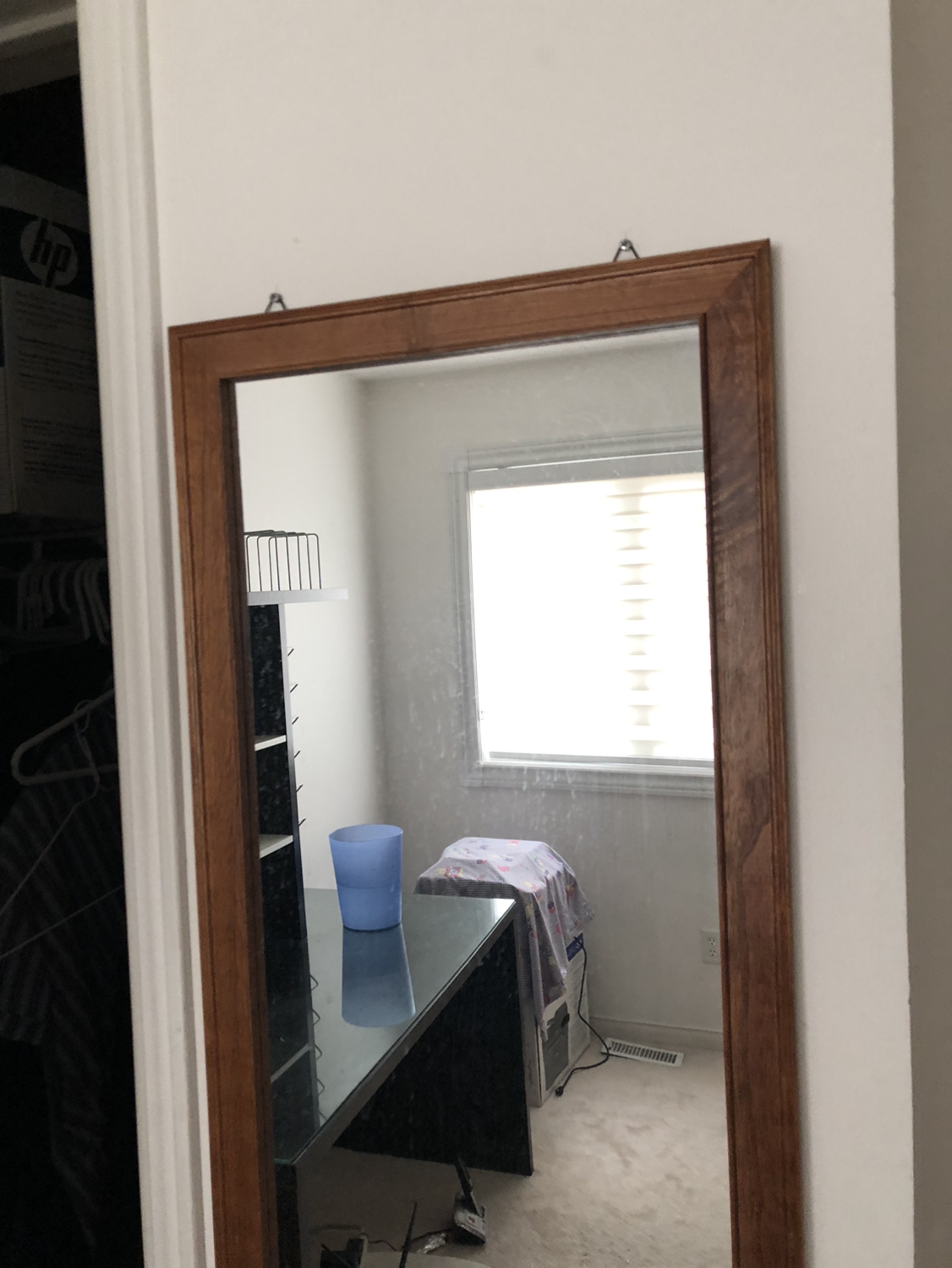 Wooden rectangular door mirror - photo 3