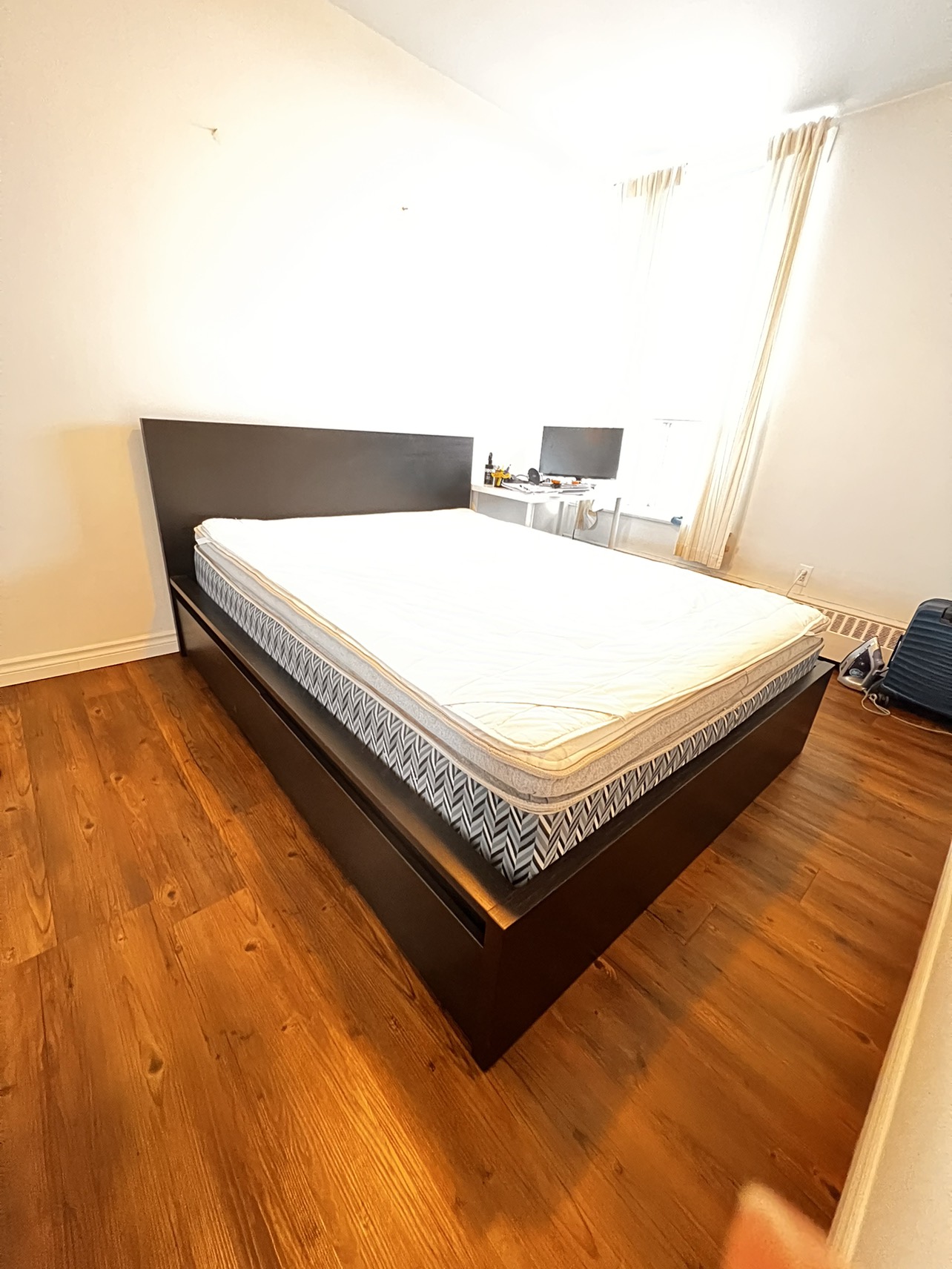 Malm IKEA queen bed frame with 4 storages thumbnail