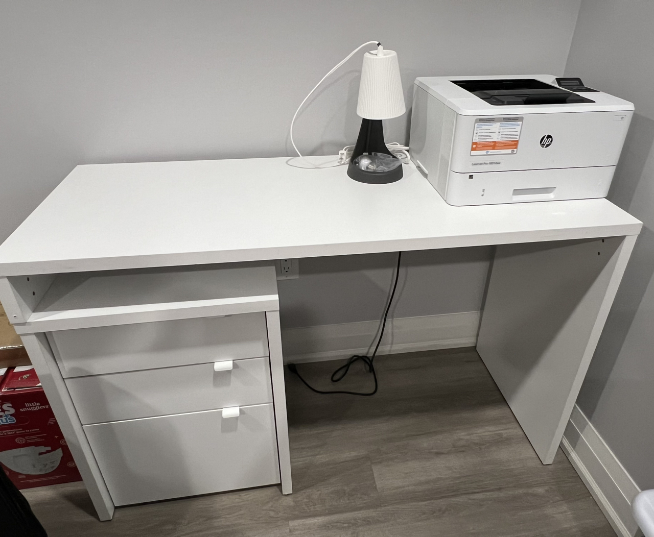 MOVE-OUT SALE:  Nexera Office White Desk and Ikea Swivel Desk