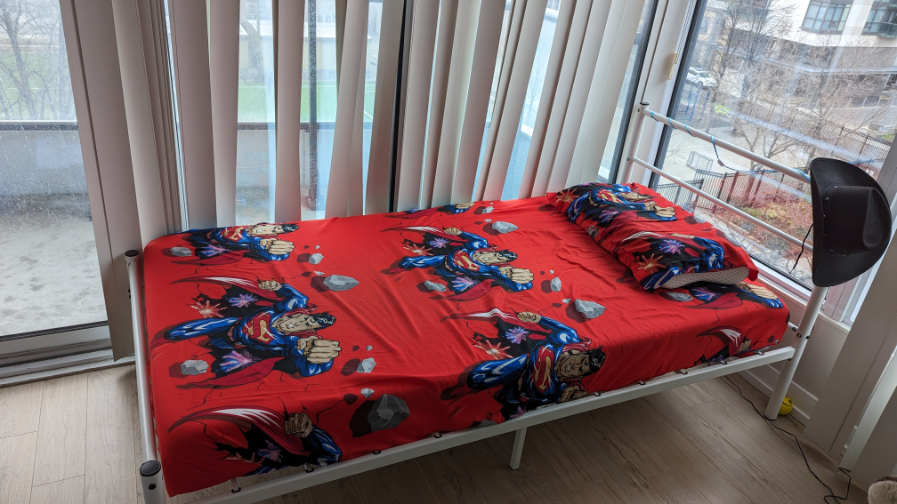 Twin bed frame with mattress - photo 2