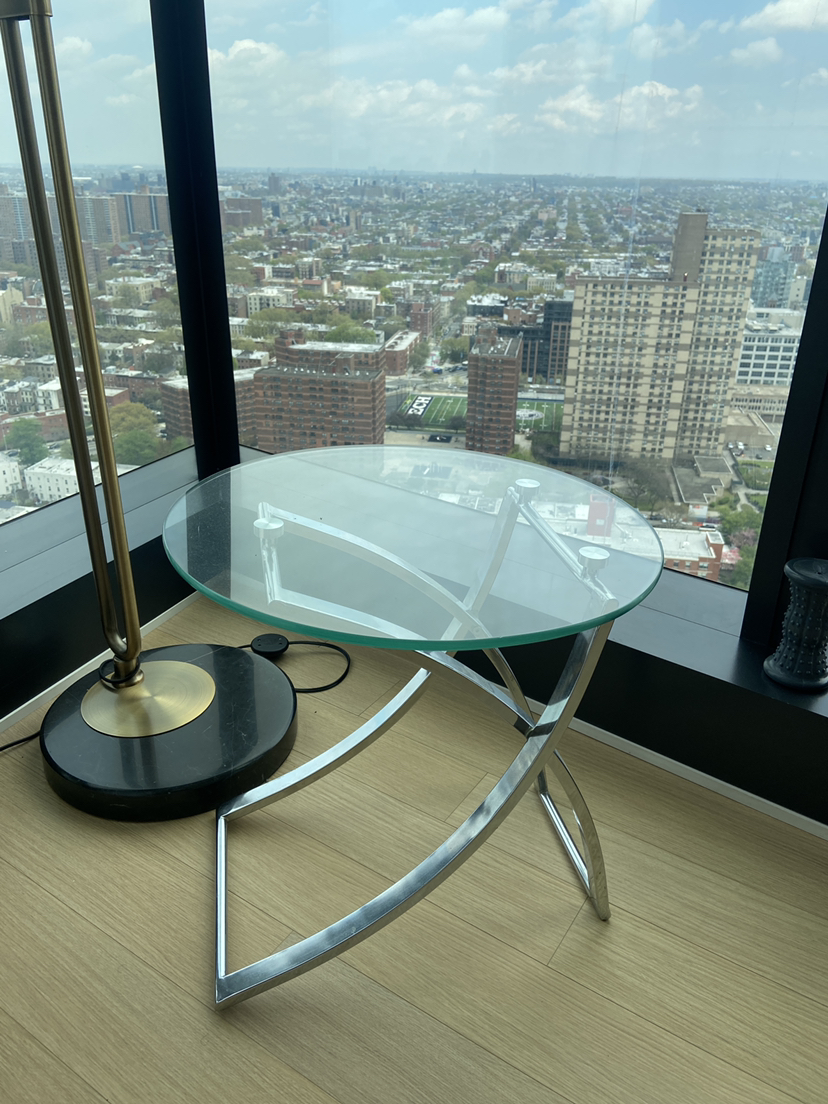 Luxury glass table