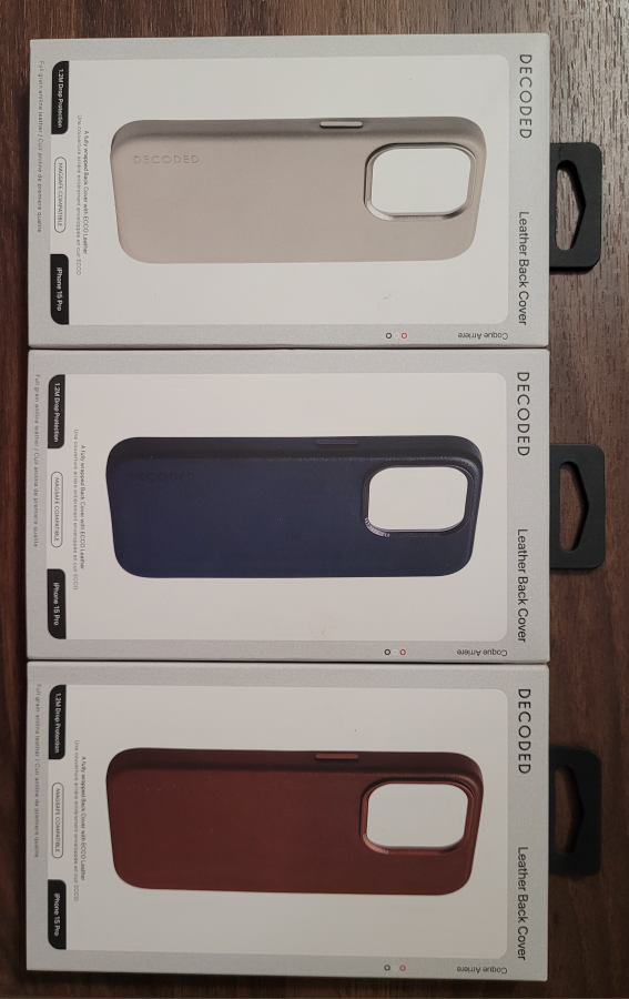 DECODED Leather Back Cover for iPhone 15 Pro (3 Colours)