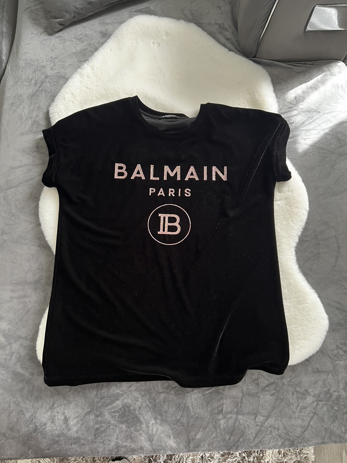 BALMAIN velvet glittered logo image indicator(3)