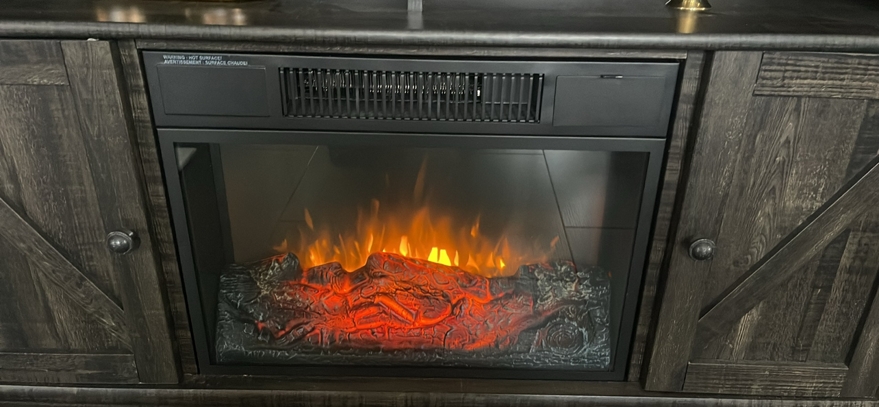 Tv stand with electric fire place - photo 5