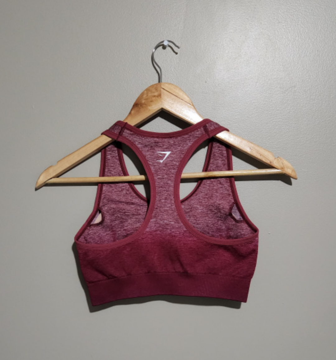 Gymshark Adapt Pink Ombre Dip Dye Seamless Racer Back Sports Bra image indicator(2)