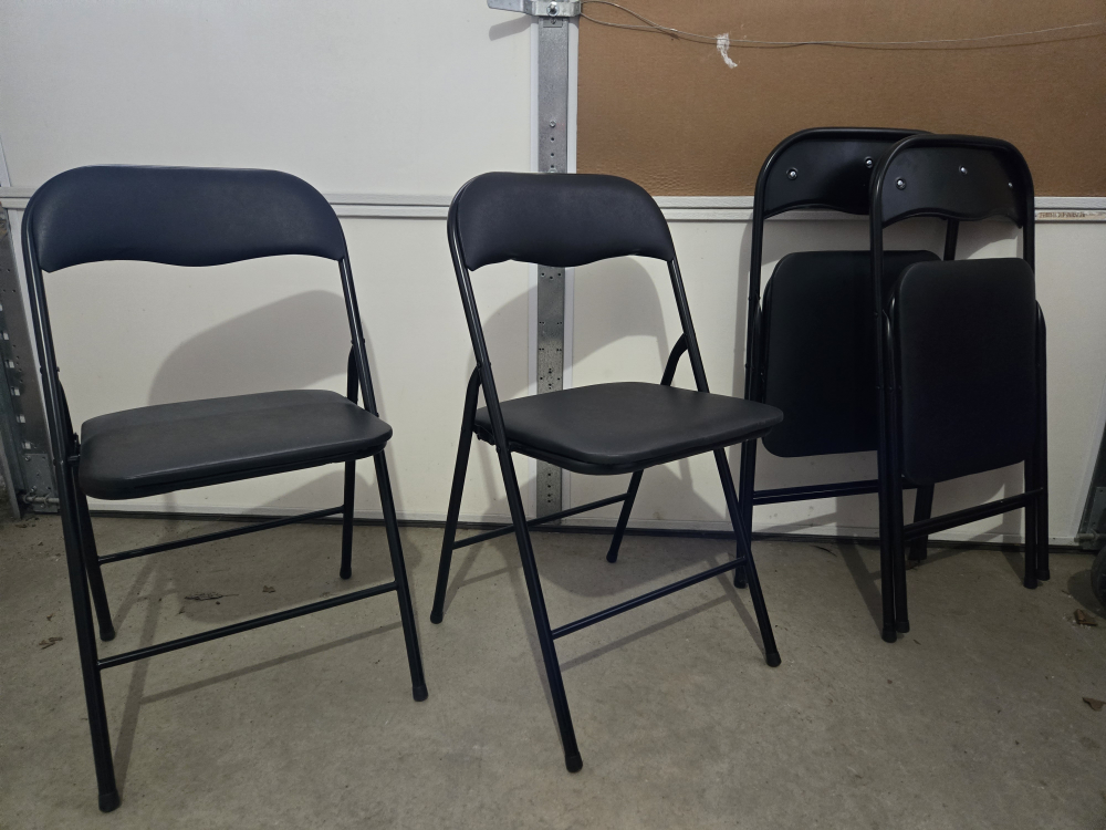 4x Vinyl Folding Chair, Padded folding chair - photo 2