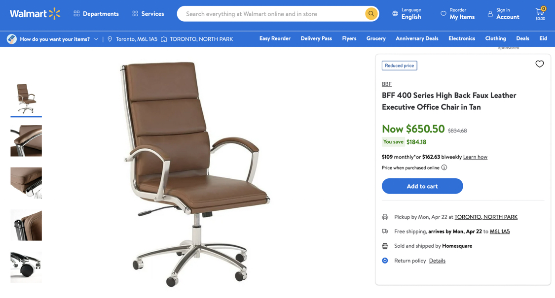 Leather Executive Office Chair - High Back - photo 2