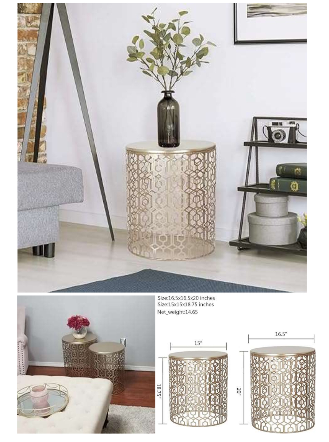 2 decoration stands/tables