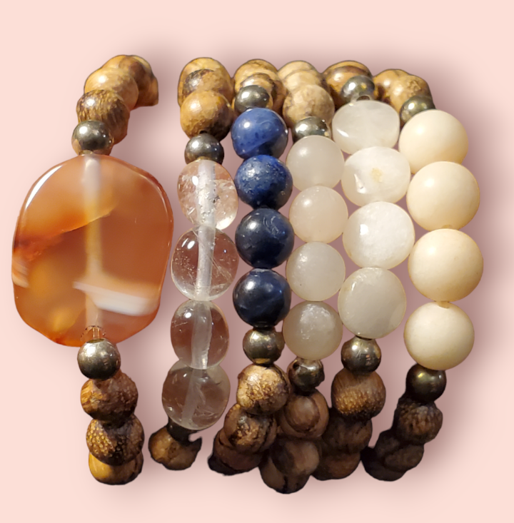 #77 6pcs wooden bracelets thumbnail