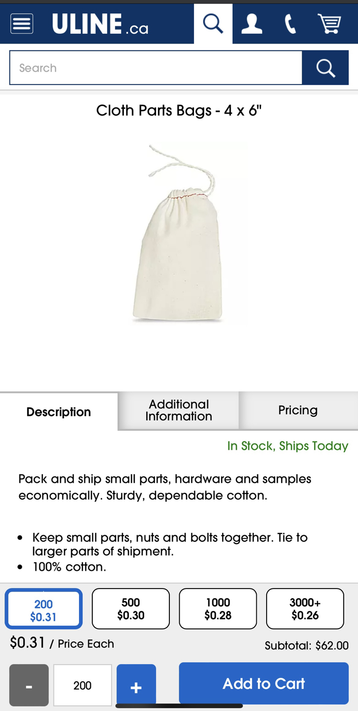 4cm x 6cm cloth draw string bag - photo 3