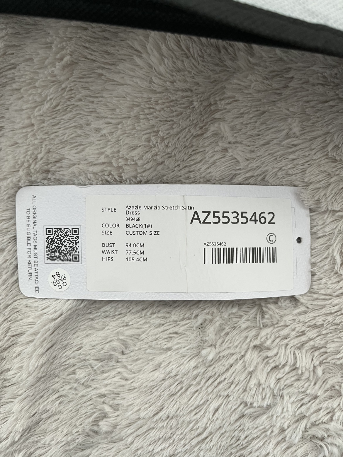 Black High Slit Elegant Pleated Stretch Satin Floor-Length Dress image indicator(5)