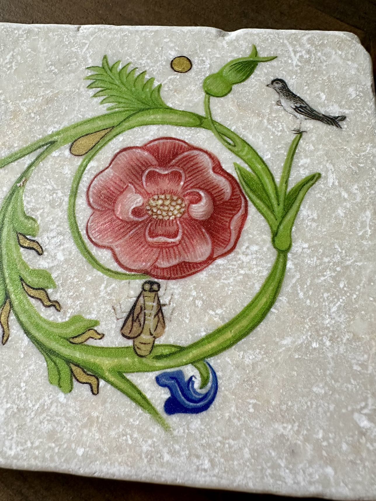 Set of 4 Gorgeous Gutenberg Museum Marble Tiles Coasters image indicator(3)