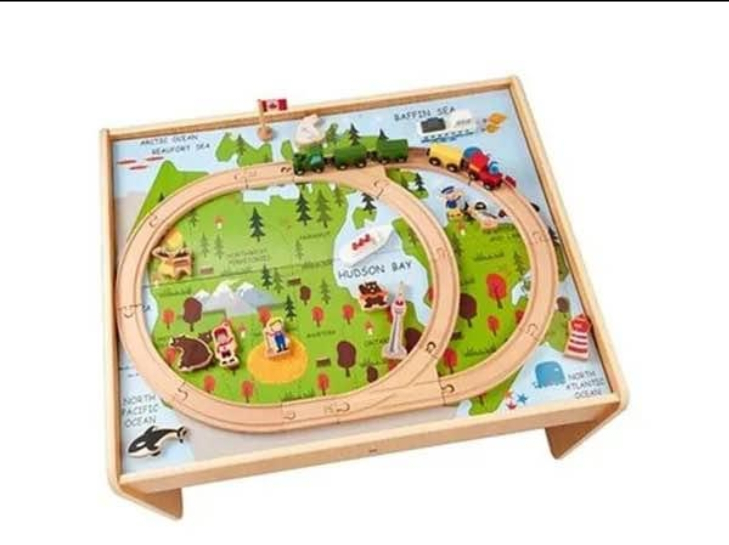 BNIB Hape X Indigo Great Canadian Railway Train Table thumbnail