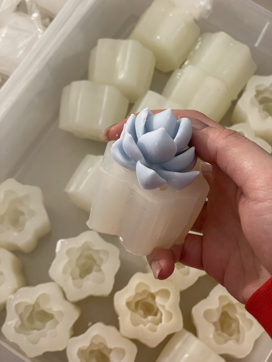 Flower, succulent, plant silicone mold - photo 3