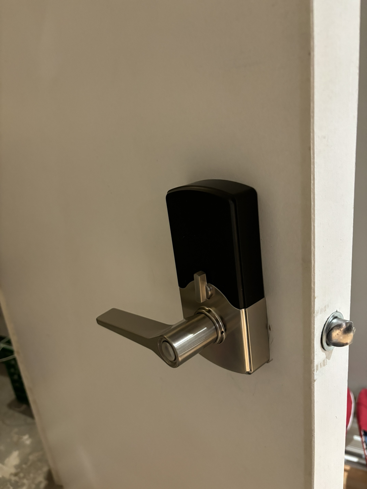 Electronic touchpad door lever lock image indicator(5)