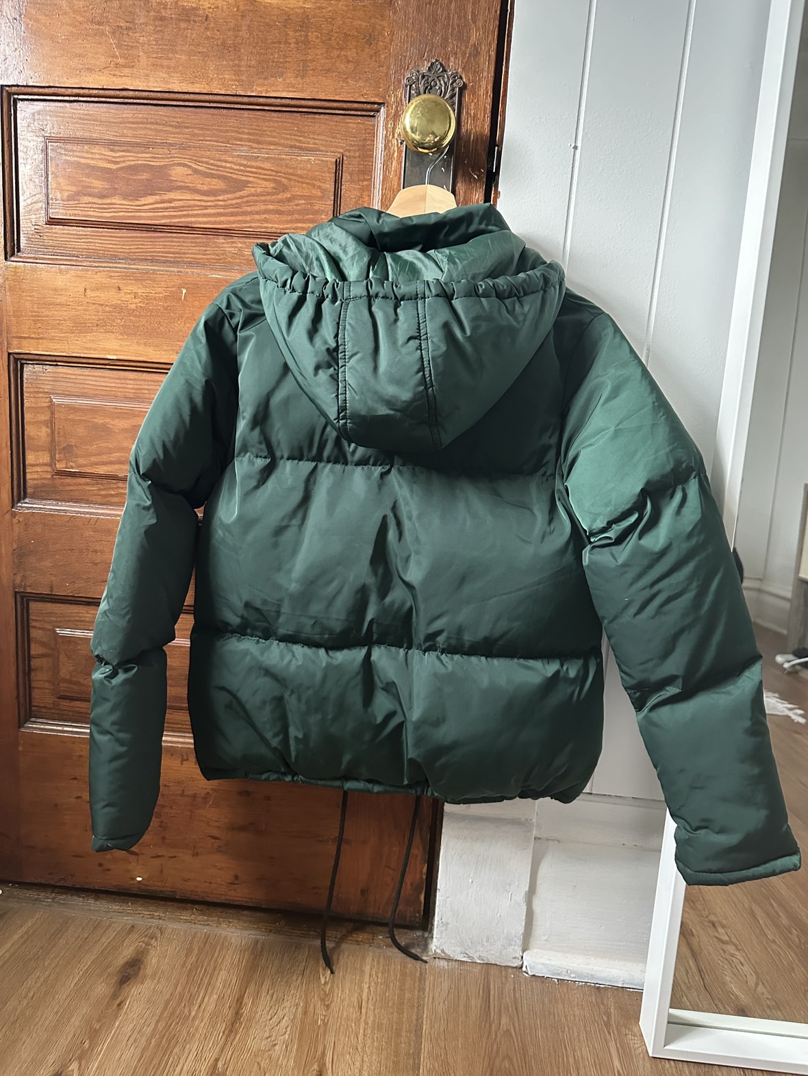 Green puffer coat - photo 2