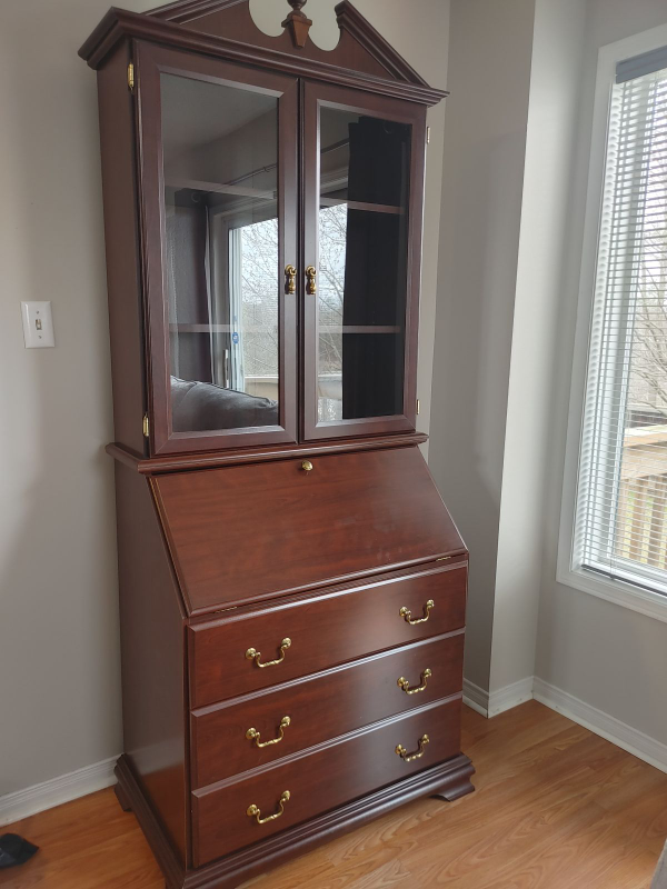 moving sale - desk secretary cabinet thumbnail