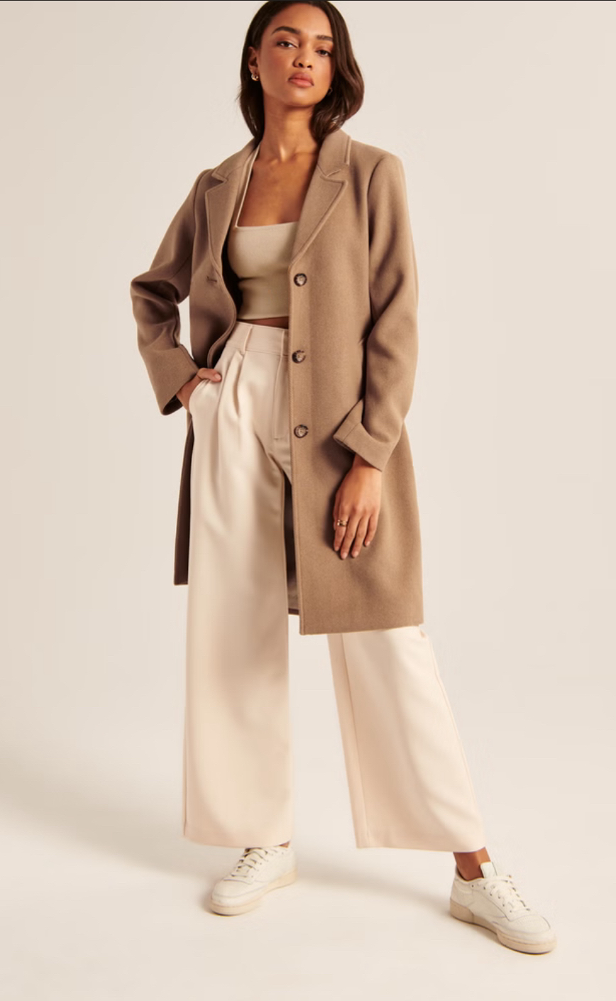 Abercrombie & Fitch Wool-Blend Dad Coat (BNWT) image indicator(2)