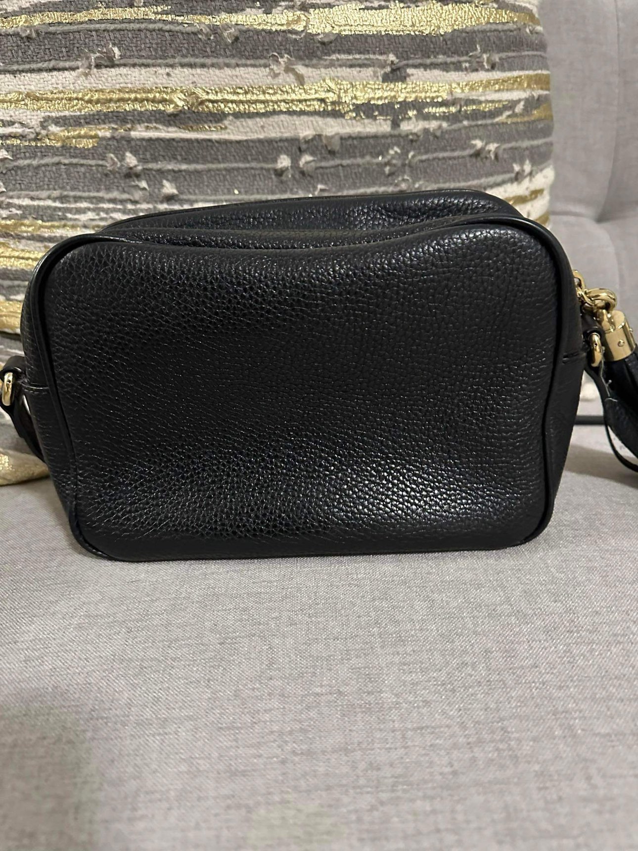 Black leather authentic gucci bag - photo 2
