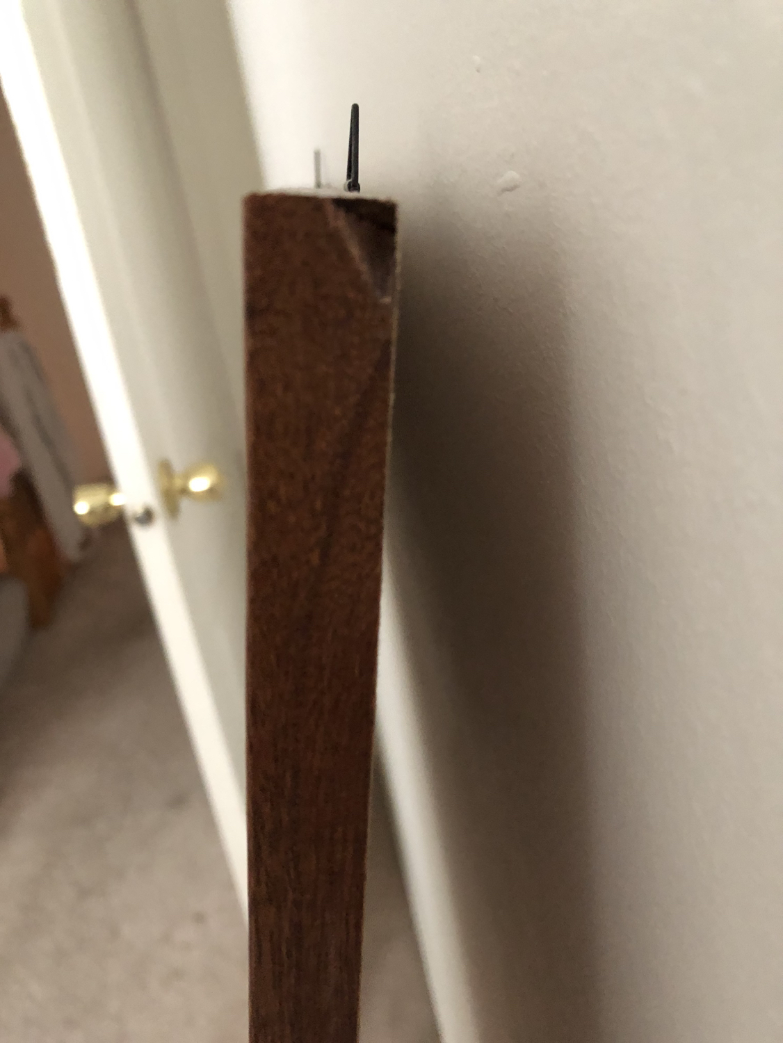 Wooden rectangular door mirror - photo 4