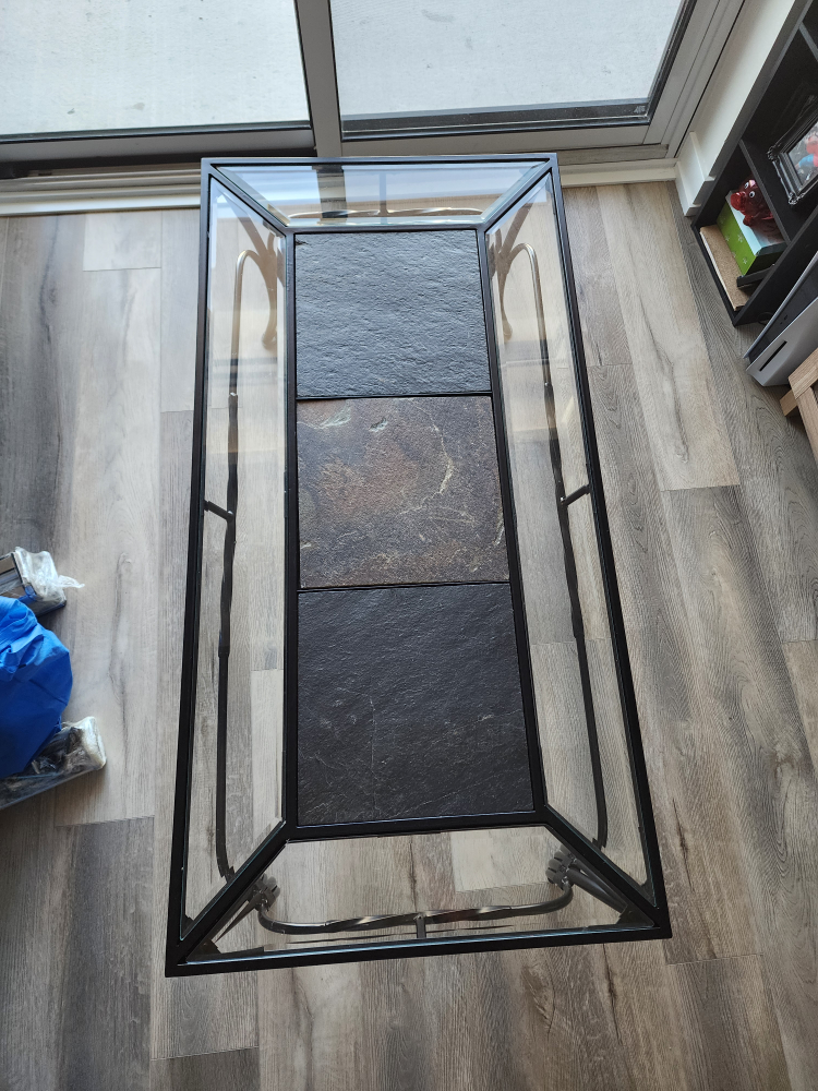 Glass and stone coffee table - photo 3