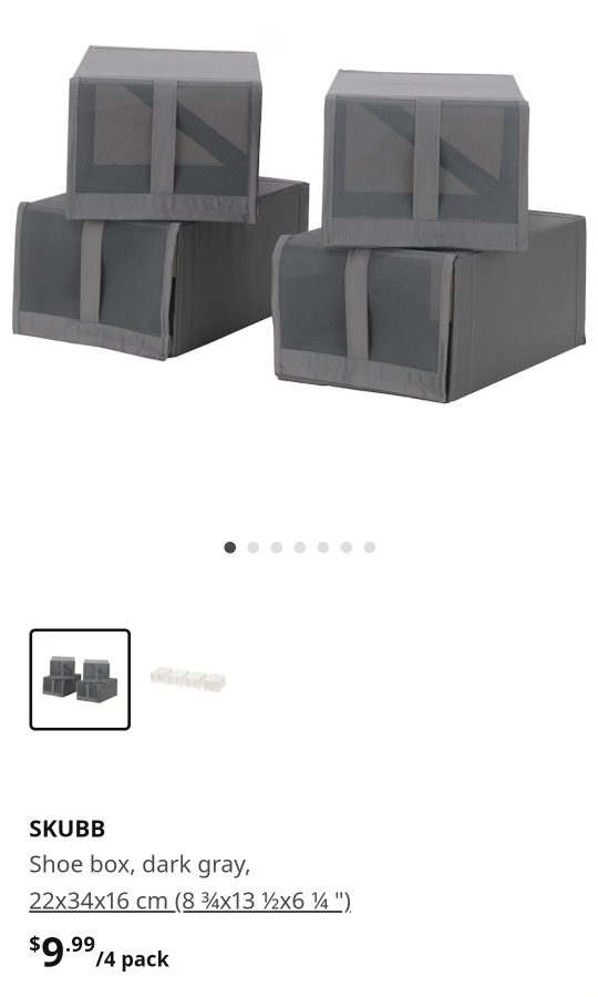 Ikea Skubb Shoe Boxes - Purple - Set of 16 - photo 4
