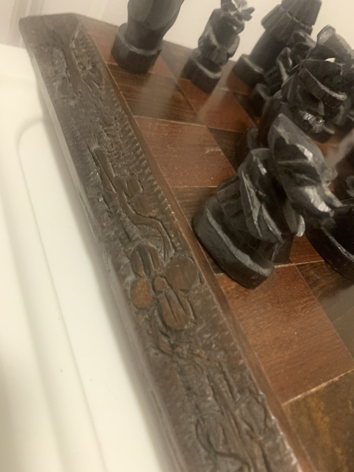 African Wood Carved Chess Set - photo 5