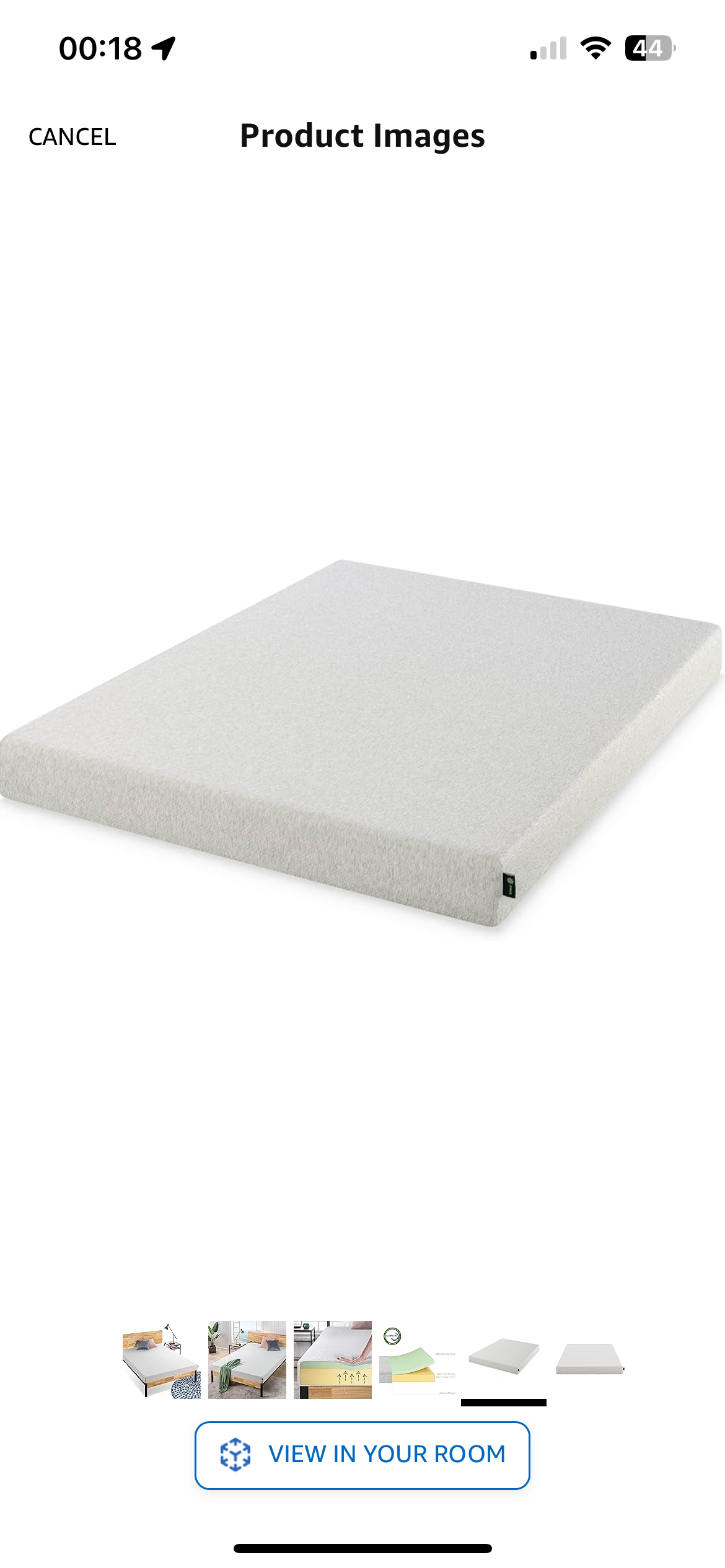 Zinus 6 Inch Ultima Memory Foam Mattress / Pressure Relieving thumbnail
