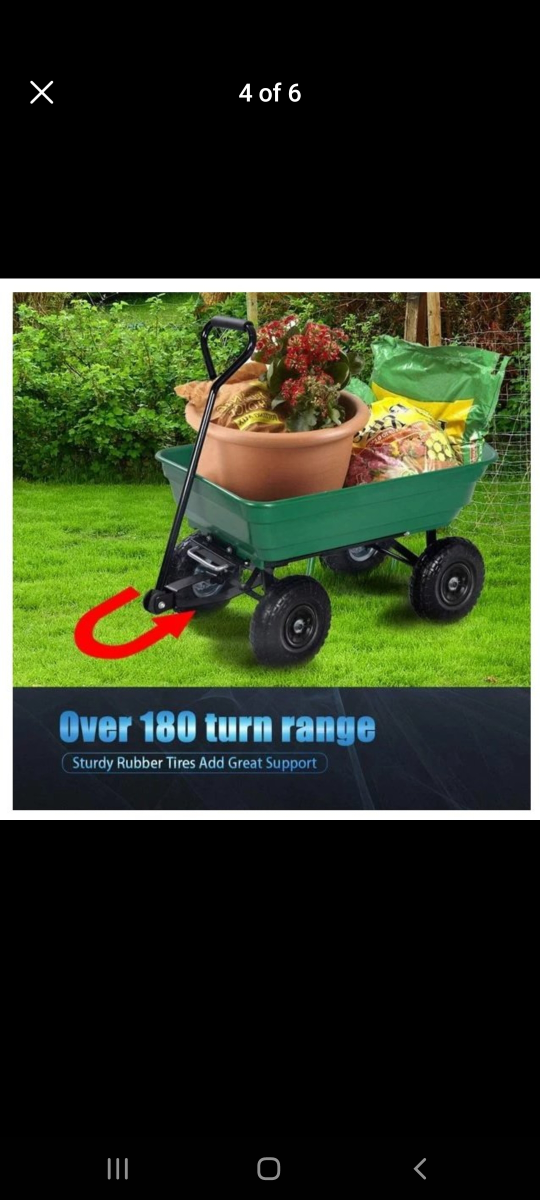 XERATH Garden Dump Cart Multifunctional Dumper with 4Wheels - photo 2