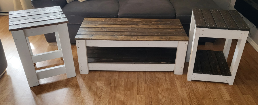 rustic coffee table set