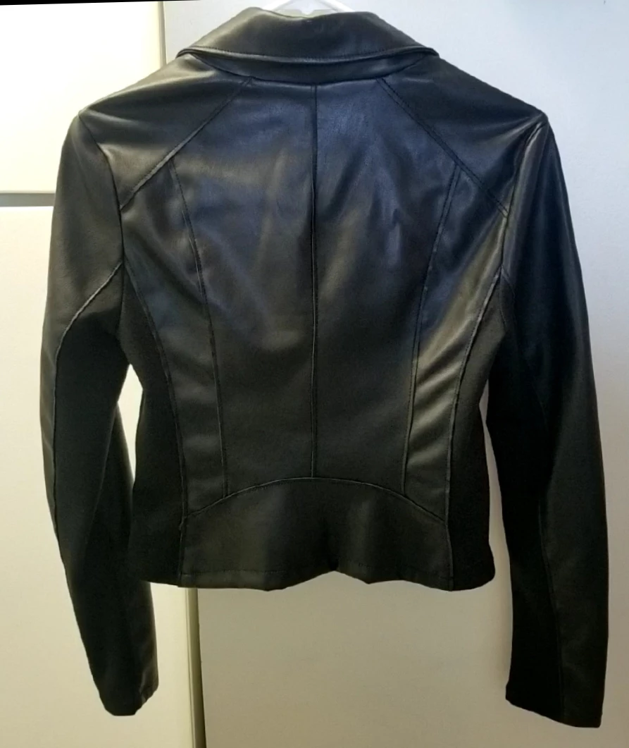 Faux Leather Jacket Women, Moto Biker / Moto Blazer Vegan image indicator(4)