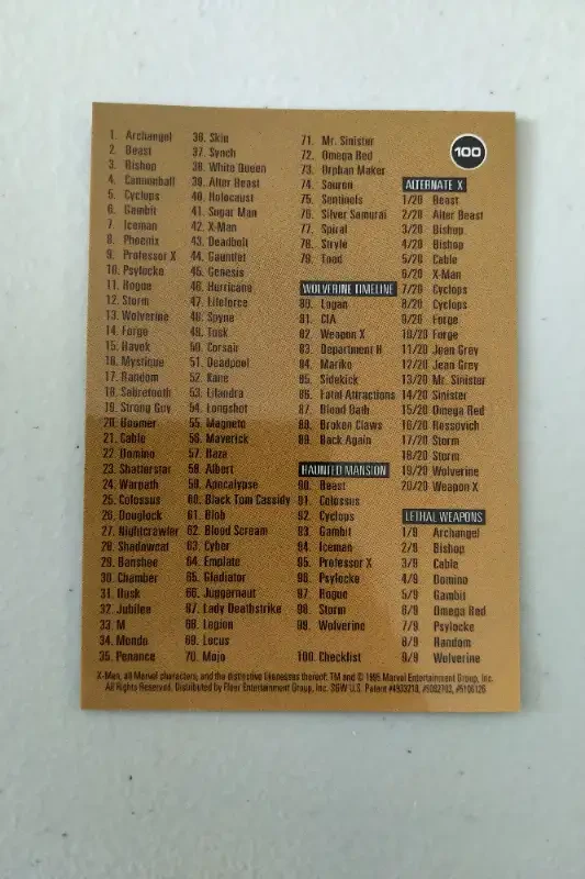 1995 Fleer Ultra X-Men Chromium - Full 129 card set + 3 bonus image indicator(9)