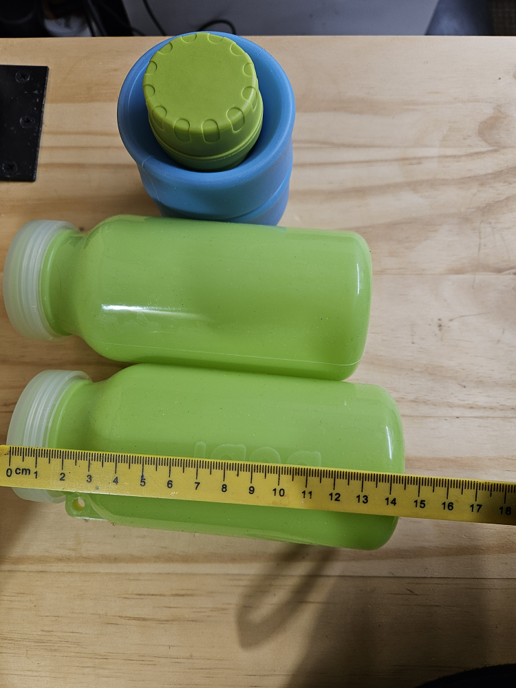 3 silicone water bottles