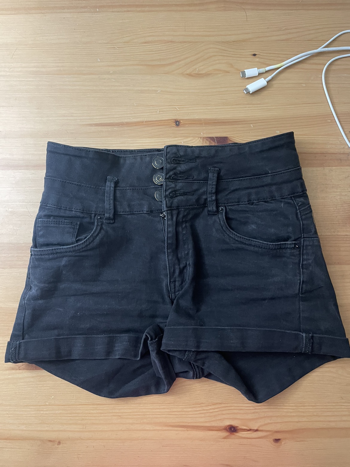 Cute black high waisted shorts