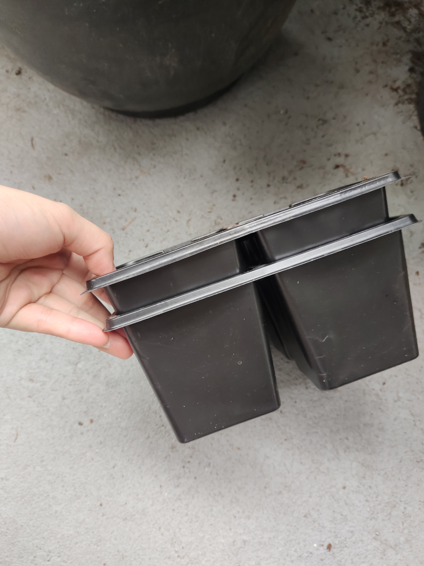 used plastic flower pot from bought flower thumbnail