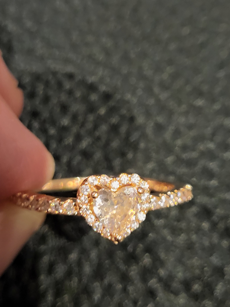 Sparkling Elevated Heart Ring image indicator(5)