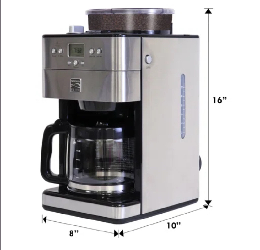 Grind and Brew Coffee Maker with Burr Grinder 12 Cup thumbnail