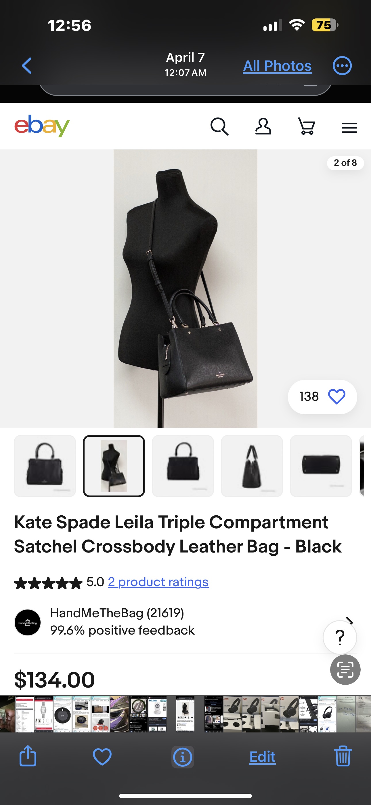 Kate spade shoulder bag crossbody /new - photo 3