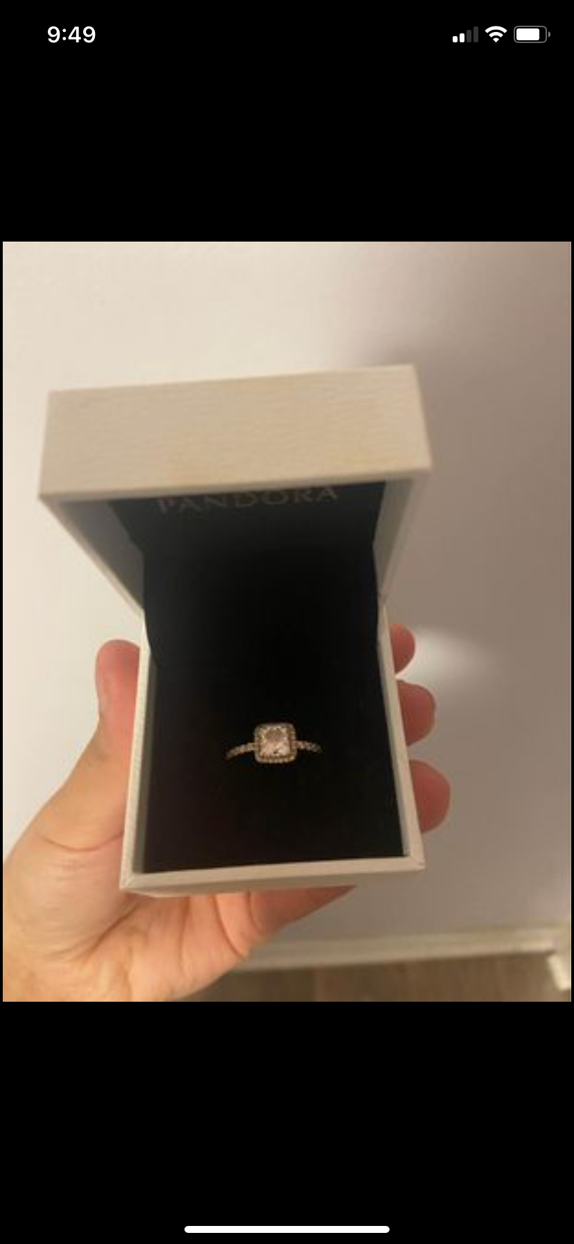 REAL GOLD PANDORA RING SIZE 5 - photo 3