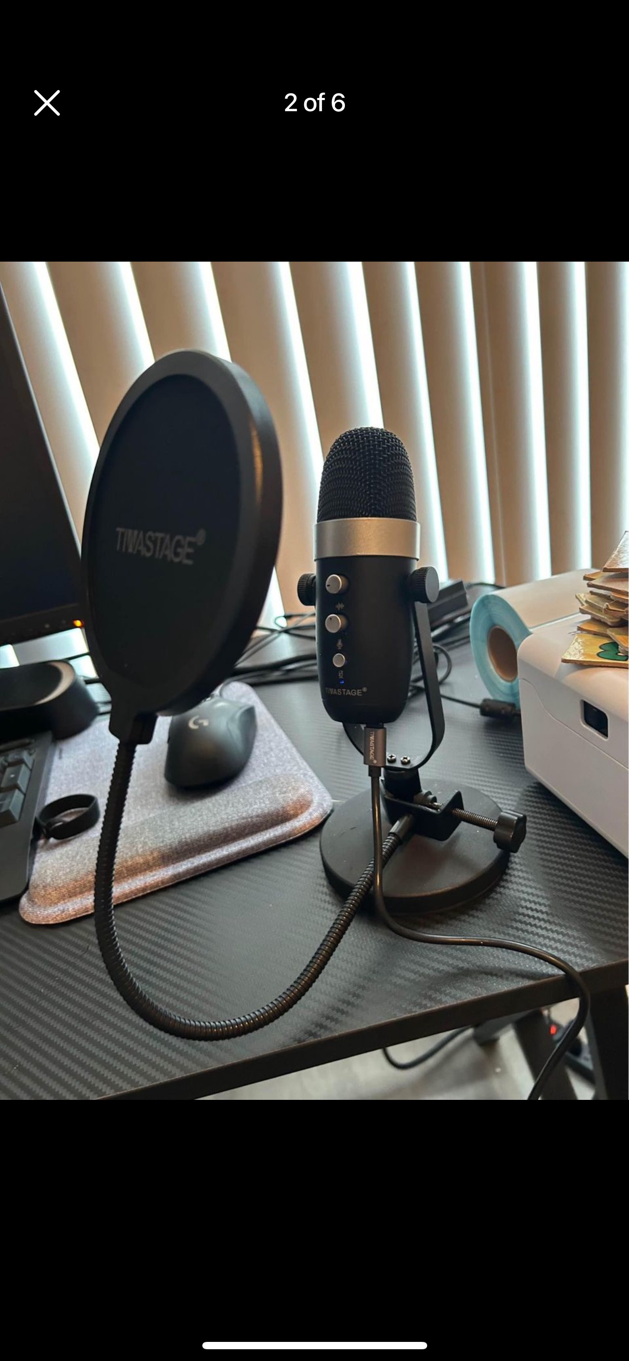 Home studio PC usb microphone recording set with isolation booth - photo 5