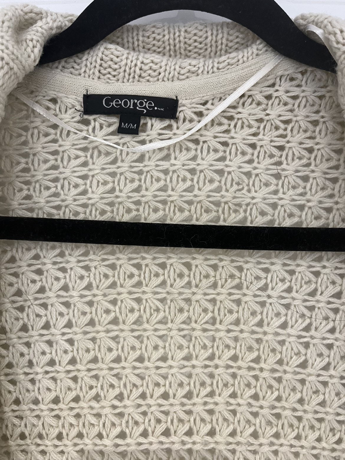 Beige/Tan open knit cardigan image indicator(2)