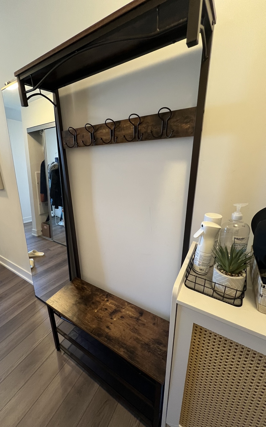 Industrial 3-1 Entryway Coat/Shoe Rack - photo 2
