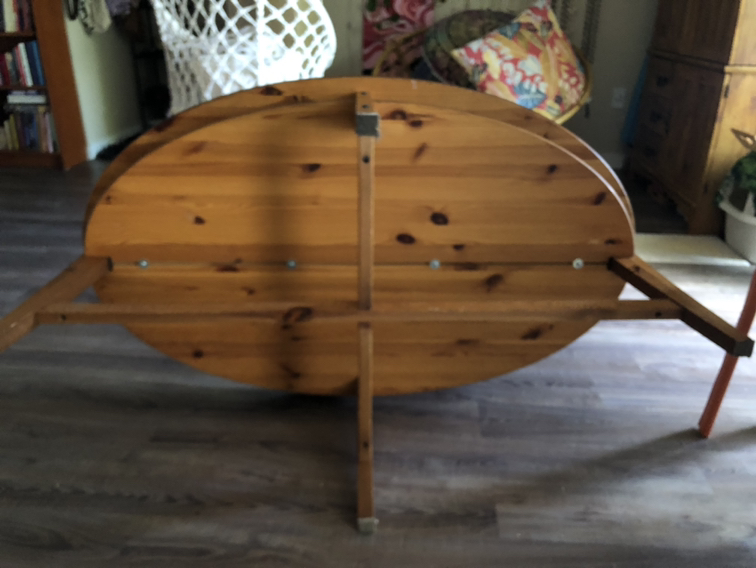 EXCELLENT WOODEN OVAL COFFEE TABLE IKEA - photo 4