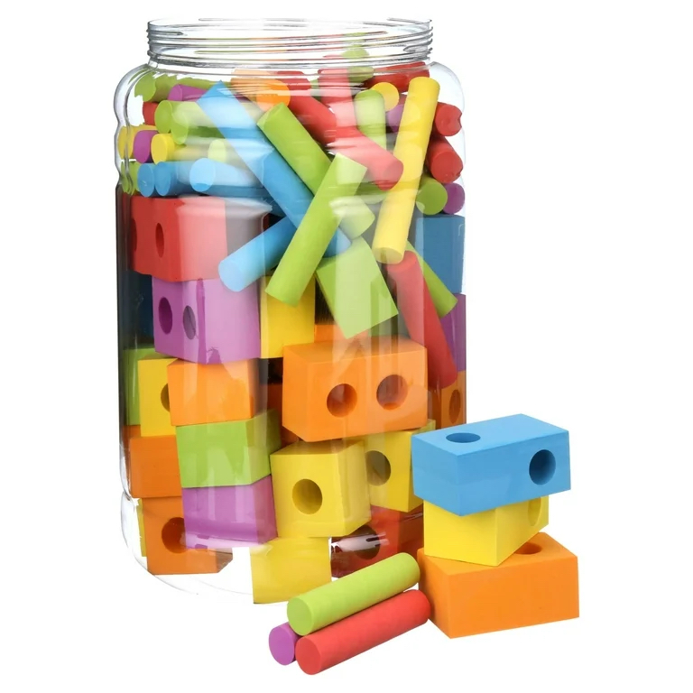 Foam Peg Building Blocks, 100 Pieces, moving sell image indicator(3)