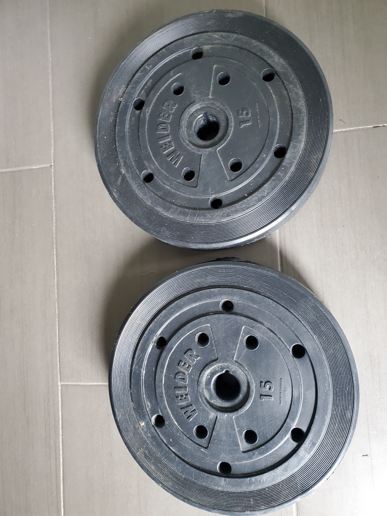 Set of Two 15lb Weider Weights thumbnail